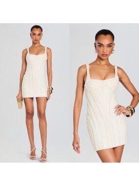 Retrofete | Dresses | New Retrofete Avanyah Embellished Knit Mini Dress In  White | Poshmark